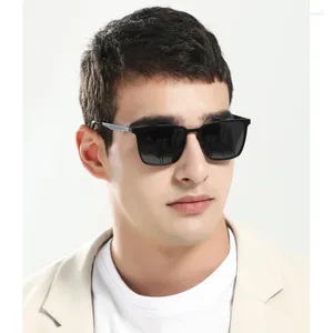 Мужские солнцезащитные очки, поляризационные металлические квадратные очки ночного видения с изменением цвета, для рыбалки, вождения и велоспорта
