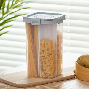 Storage Bottles Sealed Large-capacity Kitchen Refrigerator Box Grain Noodles Fresh-keeping Organizer Four Compartment Container