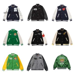 baseball jacket Human Made Autumn Winter Trendy Brand New Men's Women's Baseball with Cotton and Cardigan Jacket