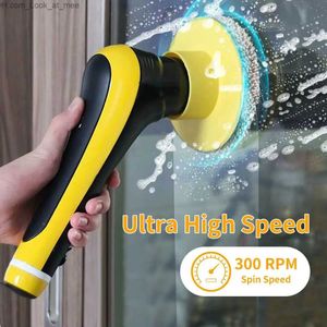 Cleaning Brushes 6 /10 in 1 Electric Brush USB Spin Scrubber Tools Kitchen Bathroom Gadgets Q231219