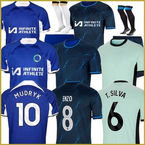 23 24 ENZO CFC NKUNKU Camisas de futebol N.JACKSON Kids Kit Player Versão 2023 2024 PULISIC STERLING JAMES KOULIBALY AZPILICUETA HAVERTZ FOFANA homens fãs camisas de futebol