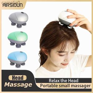 Elektrische Massagegeräte Kleines Kopfmassagegerät Tragbare Entspannungskopfmassage Ganzkörper Zweifarbiges Massagegerät NackenmassageL231220