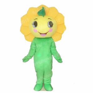 Halloween Sunflower Mascot Costume Cartoon Anime Teme Postacie karnawałowa sukienka świąteczna fantazyjna sukienka dla mężczyzn Kobiet reklamy garnitury