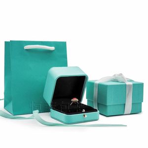 Display Brand Pu Leather Green Jewelry Necklace Organizer Box Wedding Ring Pendant Bangle Jewelry Set Bracelet Gift Box Storage Case