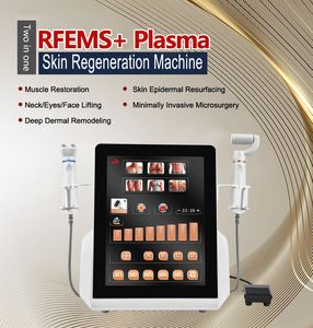 New Arrival Portable Plasma Acne Treatment EMS RF 2 in 1 Skin Smoothing Face Lifting Anti-bacteria Anti-aging Skin Massager