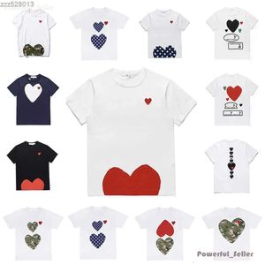 CDGS Tasarımcı Erkek Oyun Tshirt Tasarımcı Red Heart Comes Rahat Kadın Gömlek Des Rozet Garcons Yüksek Quanlity Comme T Shirt Pamuk 3920