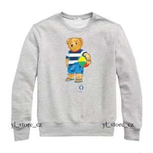 Sweter męski Polos Casual Teddy Bear Print Pullover Bluza bluzy „3654