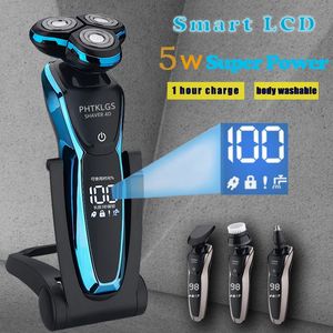 Razors Blades Electric Showers Profesjonalna maszyna do golenia Wodoodporna broda TRIMMER DLA MAN CATHER USB ładowne mokre suche podwójne użycie Razor 231219