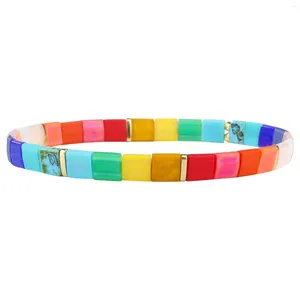 Strand Kelitch Rainbow Color Women Tila Armband Miyuki Beads Colorful Stretch Mixed Friendship