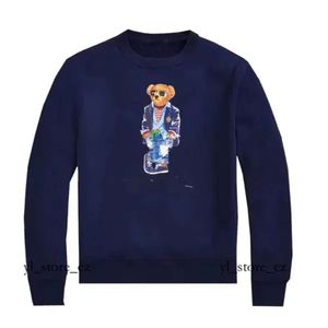 Sweter męski Polos Casual Teddy Bear Print Pullover Blutershirt Kurtka „5118