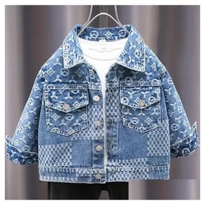 Kurtki 2023l Designer Designer Jograta Blue Baby Baby Girl Spring Soft Dżins Płaszcz Płaszcz Drop dostarczenie odzieży Matters Ward Dhcol