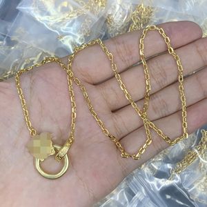 Double circular exquisite necklace with high-end design light luxury niche Clavicular chain fashionable versatile necklace for couples Jewelry Accessory MN14