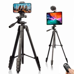 Acessórios Tripé de telefone 167 cm Câmera de gravação de vídeo profissional Suporte de fotografia com bolsa de transporte remoto para iPad Pro 12,9 