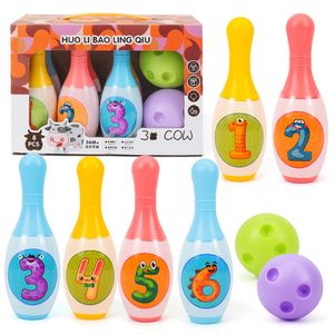 Sports Toys Bowling Set Education for Kids Criandlers Número de animais Aprendendo jogos ao ar livre para o Baby Presente 231219