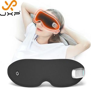 Eye Massager JXP Compress Eye Massage with Heat Vibration Sleep Mask Air Pressure Blackout 3D 3 In 1 Charger Dry Eye Massager Instrument 231220