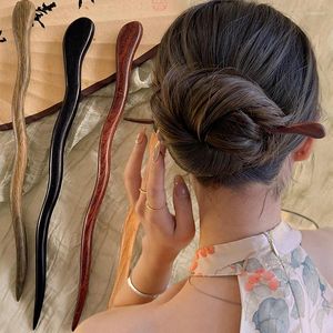 Grampos de cabelo vintage varas de madeira pinos hairwear cabeça diy artesanal jóias acessórios ornamentos para mulher