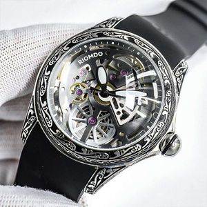 Romando Meizhe Series for Mechanical Waterproof Hollow Out Watches, Personalized Carving Men's Fully Automatic Watches