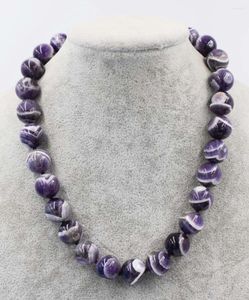 Chains Amethyst Round 14mm Necklace 18inch Wholesale Beads Nature