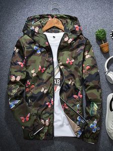 High Quality Women Windbreaker Jacket Spring Summer Camo Thin Female Camouflage Butterfly Coats Hooded 231220