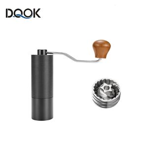 Manual Coffee Grinders Chestnut Manual Coffee Grinder Burr Inside High Quality Portable Hand Grinder With Double Bearing Positioning 231219