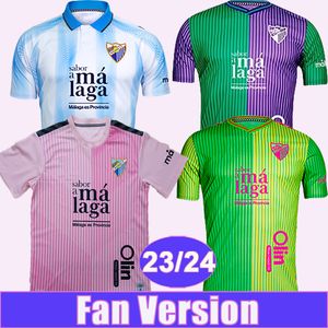 23 24 Malaga Mens Soccer Jerseys Bustinza M. Juande Ramon Febas Alex Gallar Fran Sol Munoz Home Away 3rd GK Football Shirts Kort ärmuniformer