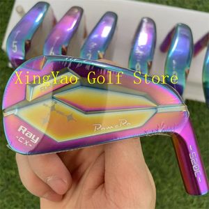 Mens Iron Set Romaro Ray CX S20C Rainbow Color Heads 7pcs(4-9 P) Soft Iron Set With Steel/Graphite Shaft With Headcovers