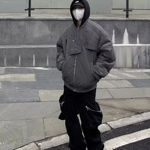 Parka da uomo in piumino americano streetwear giacche invernali uomo donna personalità della moda tinta unita bomber giacca autunno caldo allentato casual coppia cappotti 231219