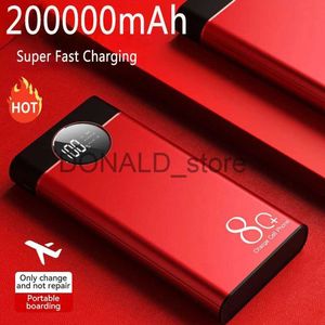 Mobiltelefon Power Banks 20000MAH Power Bank Super Fast Chargr PowerBank Portable Charger Digital Display Externt batteri Pack för iPhone Xiaomi Samsung J231220