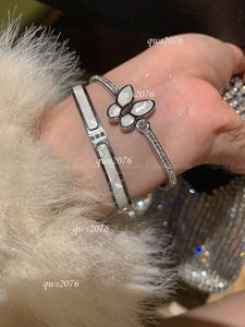 Designer Bracelet Titanium Steel Colorless Butterfly Imitation Fritillaria Bracelet High End New Handicraft Bracelet For Women