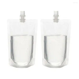 Retire os recipientes 50 PCs Clear bolsas para bebidas Bolsa de suco líquido WLRD Bebidas Flasks Transparente