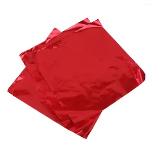 Narzędzia do pieczenia owijki 100pcs czekoladowe aluminiowe papierowe papierowe papierowe papiery kwadratowe słodycze