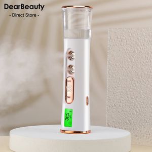 Face Care Devices Mist Sprayer Handheld Nano Beauty Instrument Mini Hydrating Humidifier Skin LED Display Portable Steamer Nebulizer 231219