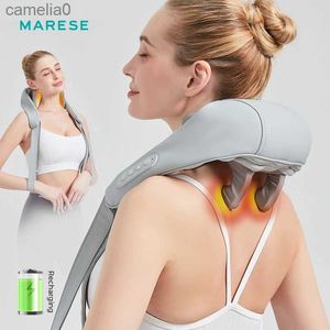 Massagers elétricos Marese pescoço elétrico e massageador de ombro xale Shiatsu amassar massagem com calor para alívio da dor recarregável sem fio