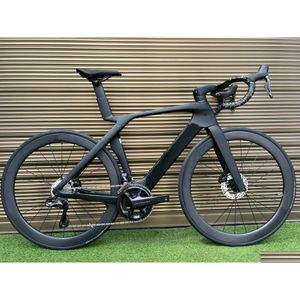 Bicicletas DIY SLR 9 Carbon Road Fl Bicicleta Brilhante com R7170 Di2 Groupset 50mm Wheelset Drop Delivery Esportes Ao Ar Livre Ciclismo Dhsgi