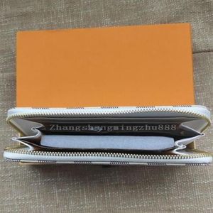Single zipper Long Wallets Women wallet Men purse Leather Ladies Purses Card holder With Gift Box206Q