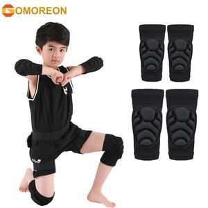 Protective Gear GOMOREON 1Pair Thick Sponge Knee Pads Elbow Sleeves Guard Collision Avoidance Sport Protective Kneepad Skate Soccer Cycling 231219