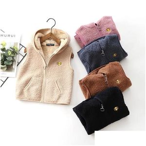 Weste Kinder Für Mädchen Taille Mantel Fleece Kleinkind Kleinkind Warme Winter Weste Herbst Ärmellose Jacke Kinder Outwear Drop Lieferung Bab Dhblg