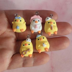 Charms 10Pcs Cute Chick Resin Animal Flatback Cabochon Scrapbooking DIY Jewelry Making Necklace Bracelet Earrings Handmade Craft