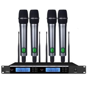 Microfoni Microfono wireless Uhf Guscio metallico Palmare Home Karaoke Performance Stage Frequenza 910950Mhz Drop Delivery Dheuf elettronico