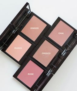 LM Ginger Evidenziatori a quattro colori Piastra di riparazione per blush ad alta brillantezza Dandelion Rouge Net Polvere schiarente perla rossa Palette integrata