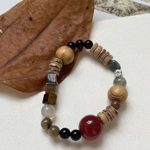 Cloudy Individual Traveler, Stunning Natural Stone, Wooden Handcrafted Year's Red New Year Bracelet, Couple Bracelet