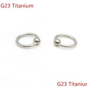 Other Grade 23 Titanium Bcr Captive Bead Ring16G 8Mm 10Mm 12Mm Ball Closure Lip Nose Ear Tragus Septum G23 Body Piercing Jewelry T2005 Dhpoy