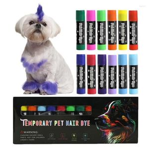 Hundebekleidung Tierhaarfärbemittel 12 Farben Waschbarer sicherer Nagellackstift Fellfarbe Haustiere Temporäre Stifte für die Fellpflege