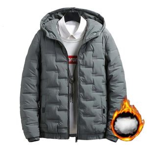 Jaqueta casaco zip up bolha para baixo casual com capuz manga longa masculino outwear poliéster puffer acolchoado quente 231220