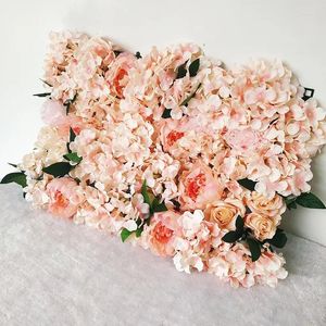 Fiori decorativi Matrimonio Sfondo 3D Pografia Fiore di rosa europeo Parete Cucitura fai da te Fila Striscia di passerella