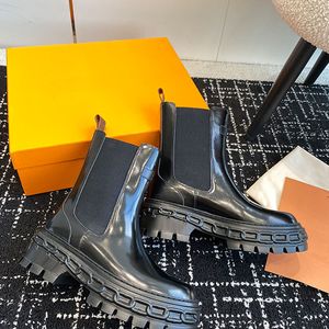 Designer-Stiefel, kurze Stiefel mit dicken Sohlen, hohes Lackleder, Martin-Stiefel, Herren-Damen-Stiefeletten, Schuh, Segeltuch, lässig, hoher Jumbo-Sneaker-Stiefel mit dicker Sohle