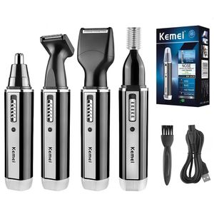 4 in 1 Rechargeable Men Electric Nose Ear Hair Trimmer Painles Trimming Sideburns Eyebrows Beard Clipper Cut Shaver 231220