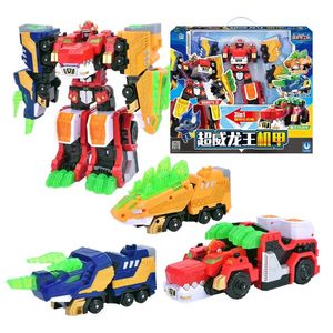 Transformation Toys Robots 3 w 1 Mini Force V Strażnicy Transformujący samochód w roboty Figury Działanie Mini Force x Deformacja Robot Dinosaur 231219