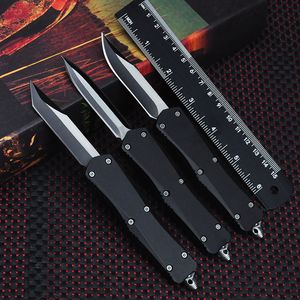 Troo series knife combat micro OTF technology knife Tang black double-sided D2 blade EDC self-defense tactical pocket knife small A07