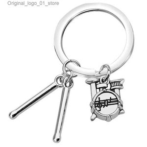 Chaveiros Lanyards Drum Pop Music Lovers Rock Backpack Band Kit Drum Keychain Jóias Acessórios Pingente Amigo Família Presentes Moda Q231220